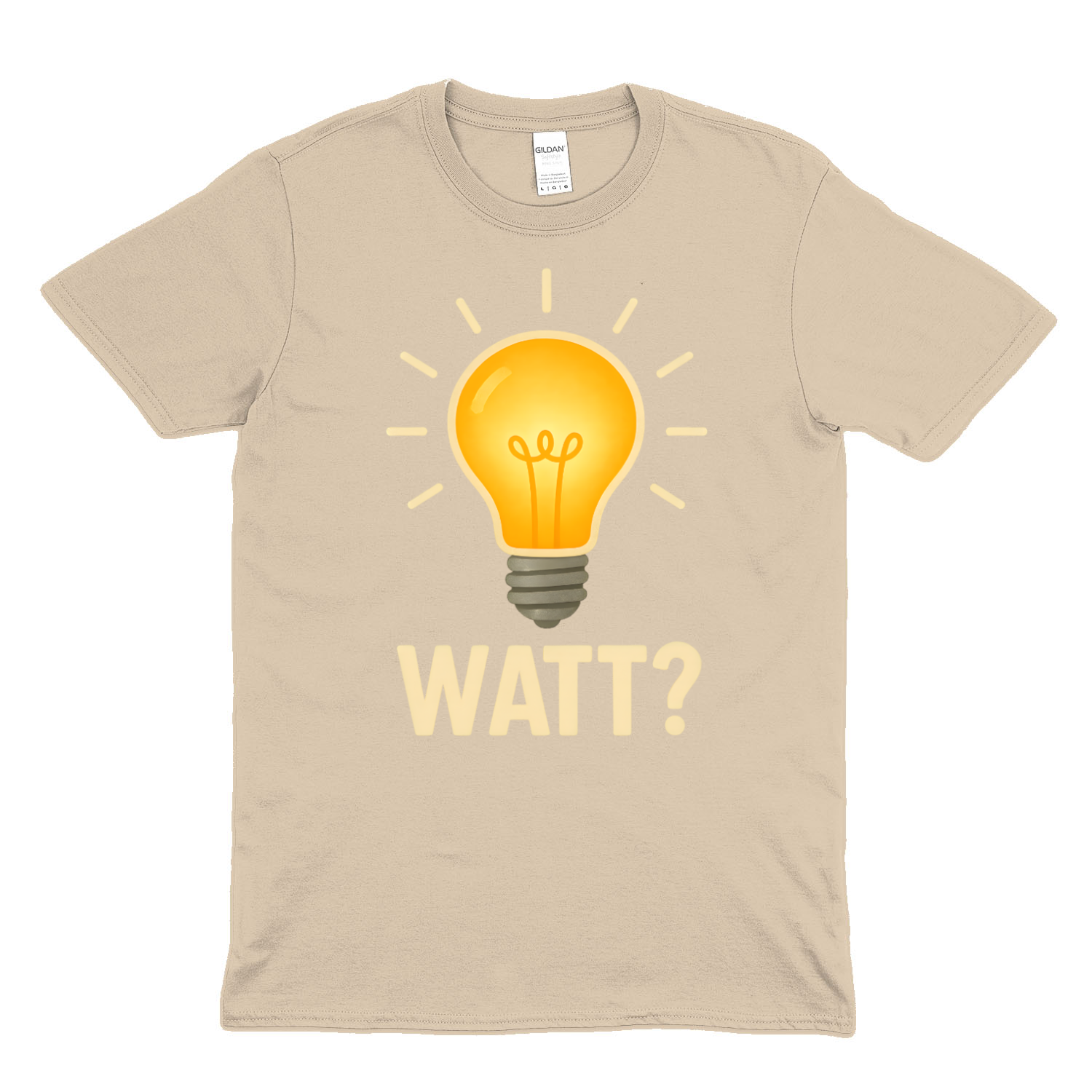 WATT? T-Shirt – Lustiges Glühbirnen-Motiv für Technik-Fans & Freunde des Wortwitzes-T-Shirt-True Insights