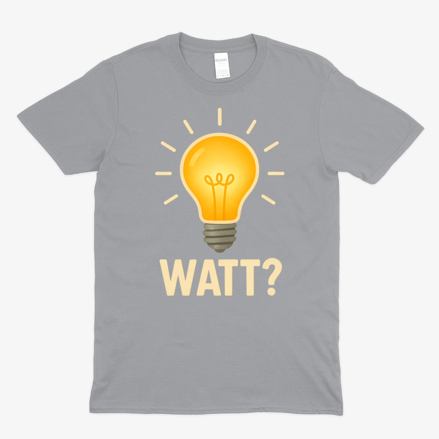 WATT? T-Shirt – Lustiges Glühbirnen-Motiv für Technik-Fans & Freunde des Wortwitzes-T-Shirt-True Insights