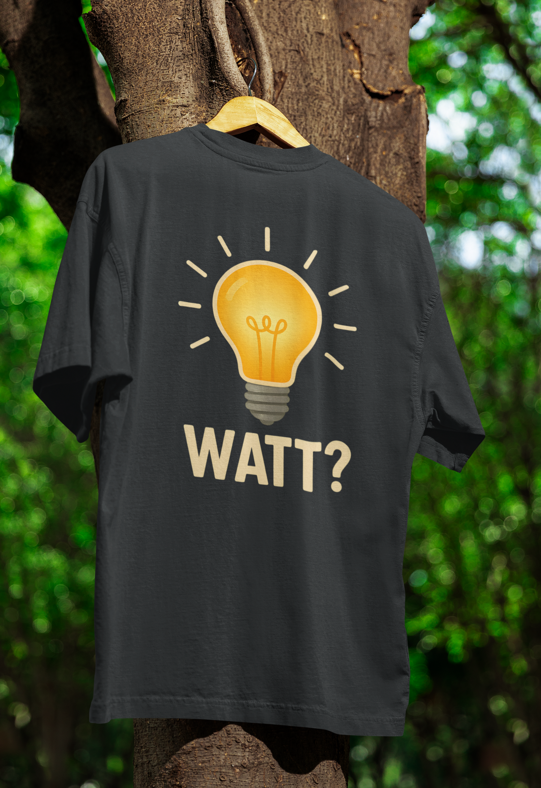 WATT? T-Shirt – Lustiges Glühbirnen-Motiv für Technik-Fans & Freunde des Wortwitzes-T-Shirt-True Insights