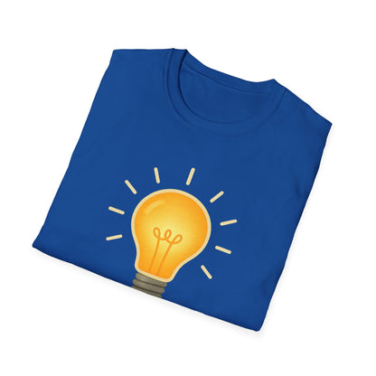 Watt? Lightbulb Unisex Softstyle T-Shirt - Clever & Fun Graphic Tee – Freches Satire-Design für mutige Statements | True Insights