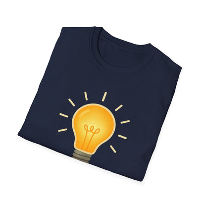Watt? Lightbulb Unisex Softstyle T-Shirt - Clever & Fun Graphic Tee – Freches Satire-Design für mutige Statements | True Insights