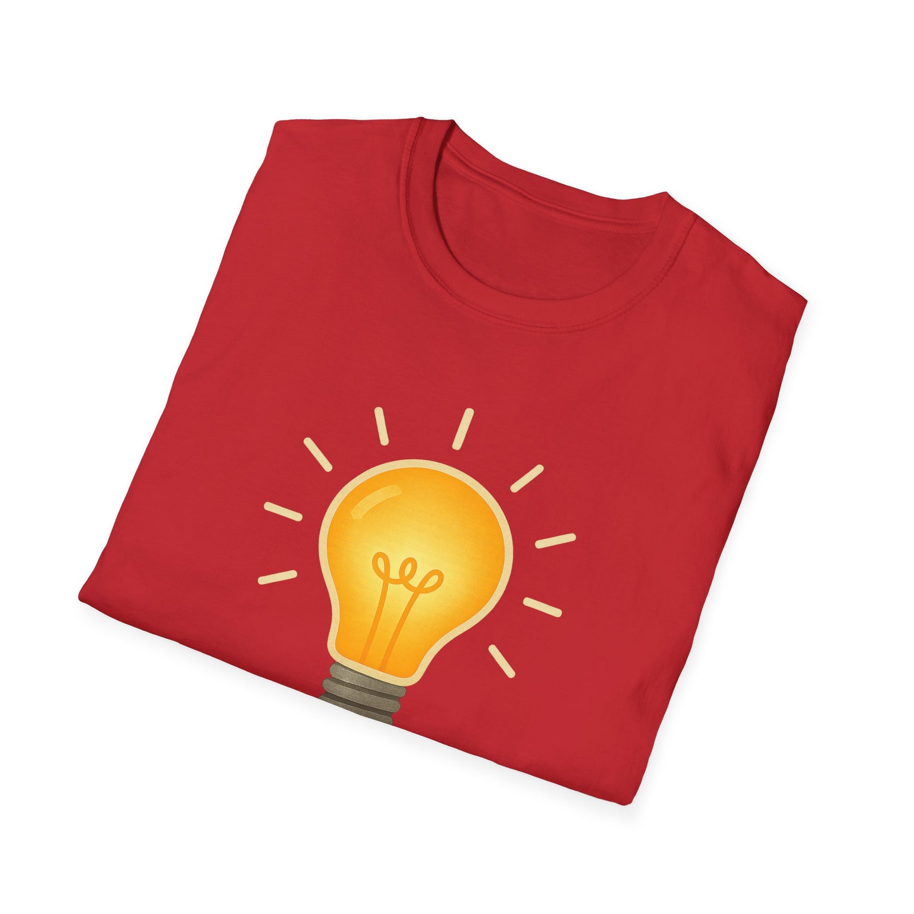 Watt? Lightbulb Unisex Softstyle T-Shirt - Clever & Fun Graphic Tee – Freches Satire-Design für mutige Statements | True Insights