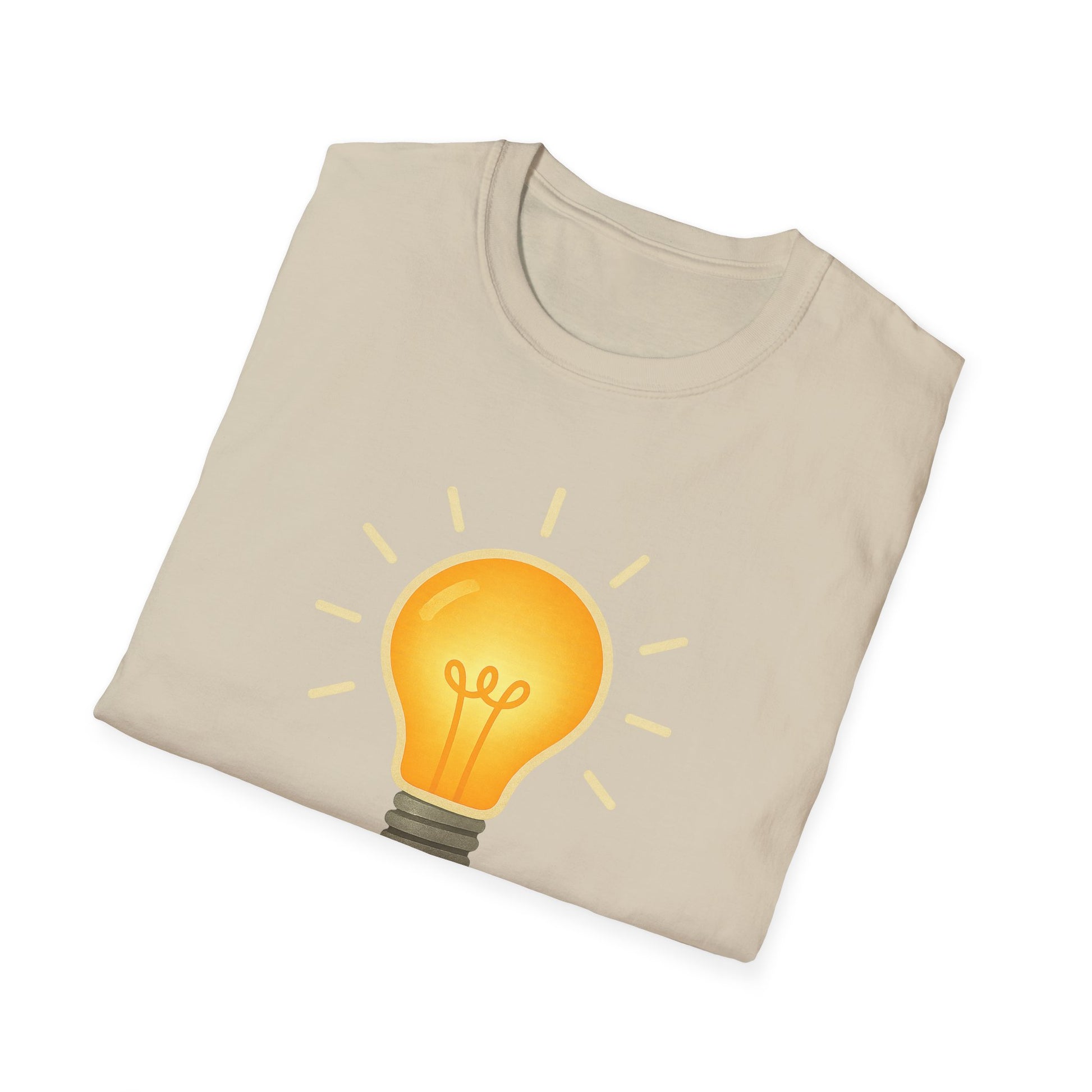 Watt? Lightbulb Unisex Softstyle T-Shirt - Clever & Fun Graphic Tee – Freches Satire-Design für mutige Statements | True Insights