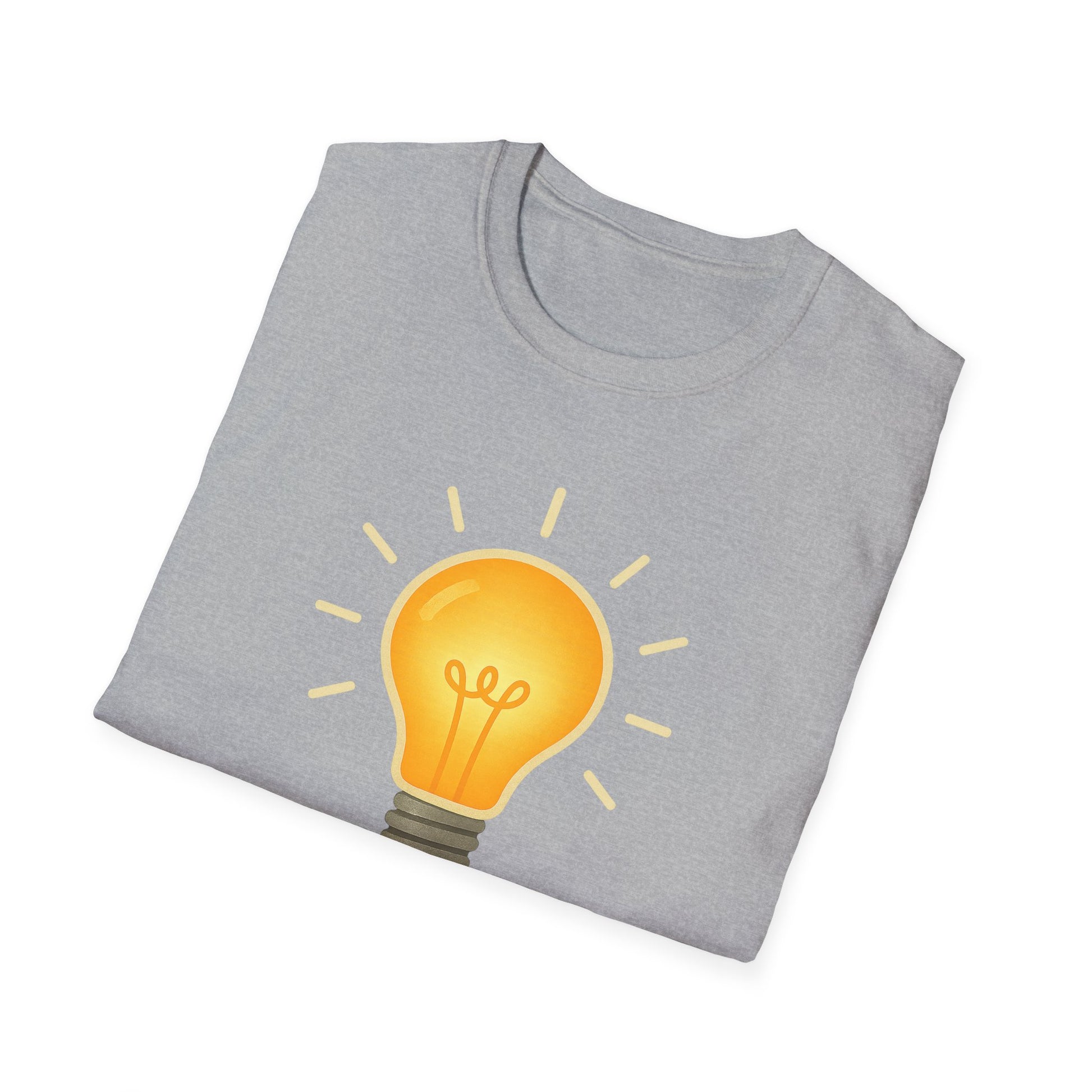 Watt? Lightbulb Unisex Softstyle T-Shirt - Clever & Fun Graphic Tee – Freches Satire-Design für mutige Statements | True Insights