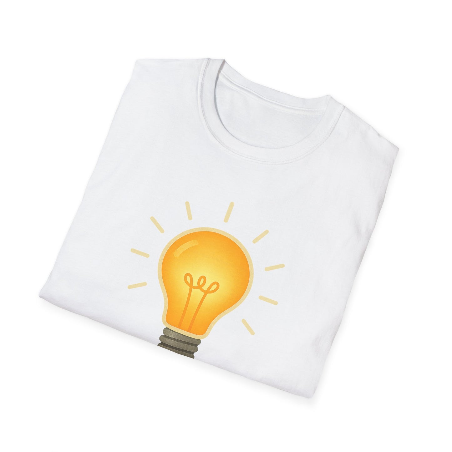 Watt? Lightbulb Unisex Softstyle T-Shirt - Clever & Fun Graphic Tee – Freches Satire-Design für mutige Statements | True Insights