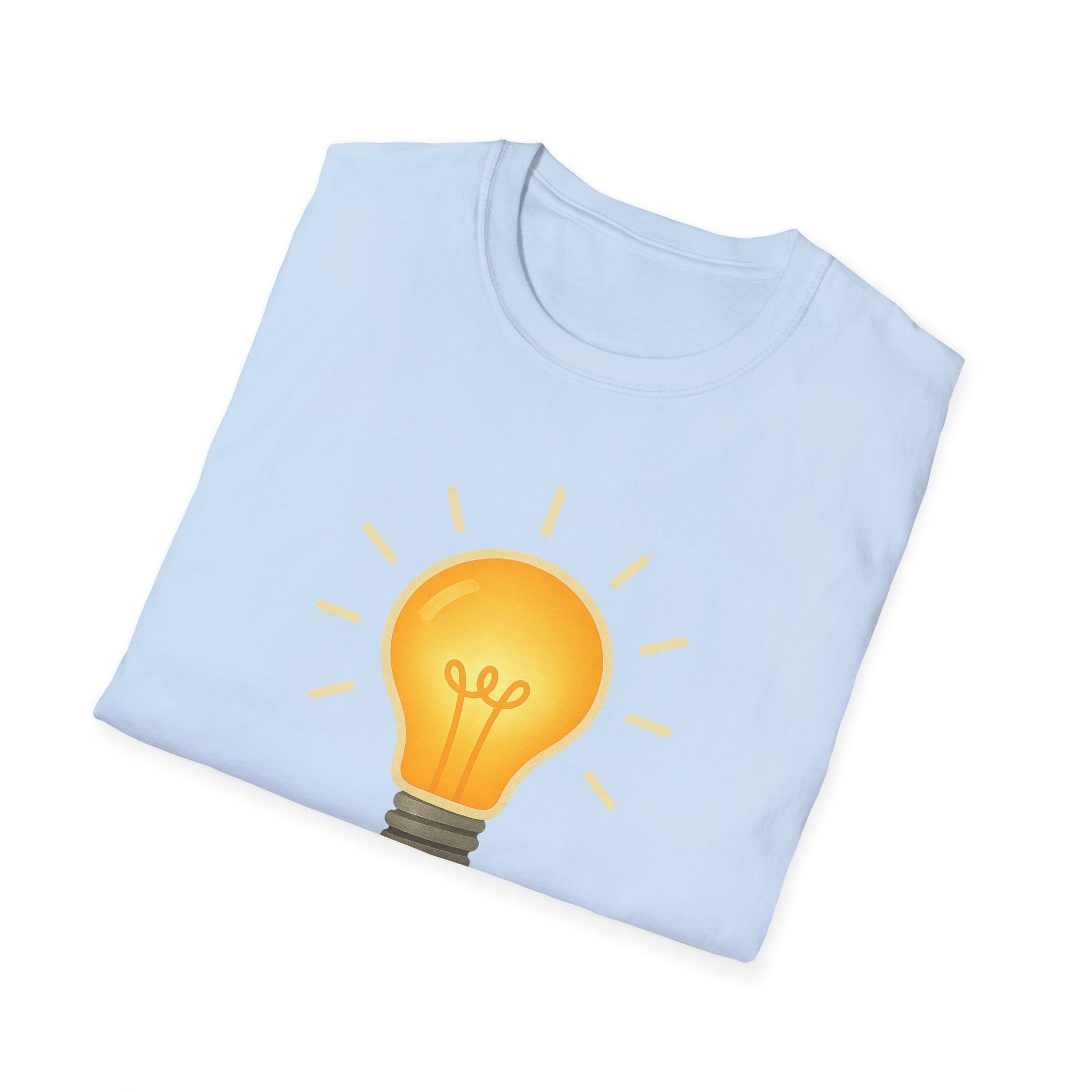 Watt? Lightbulb Unisex Softstyle T-Shirt - Clever & Fun Graphic Tee – Freches Satire-Design für mutige Statements | True Insights