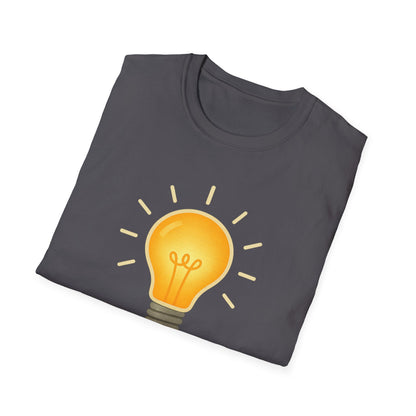 Watt? Lightbulb Unisex Softstyle T-Shirt - Clever & Fun Graphic Tee – Freches Satire-Design für mutige Statements | True Insights