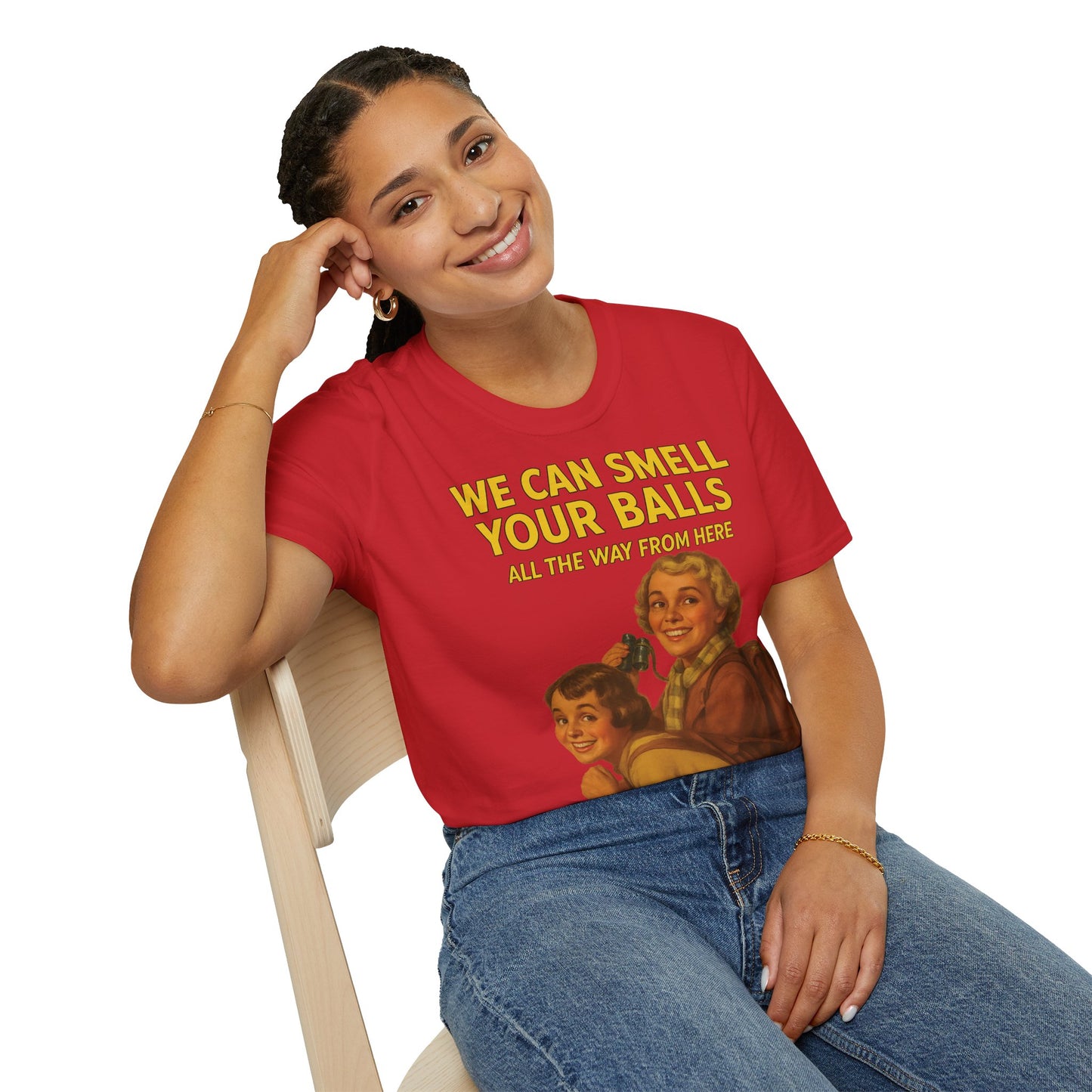 We Can Smell Your Balls– T-Shirt – Freches Satire-Design für mutige Statements | True Insights