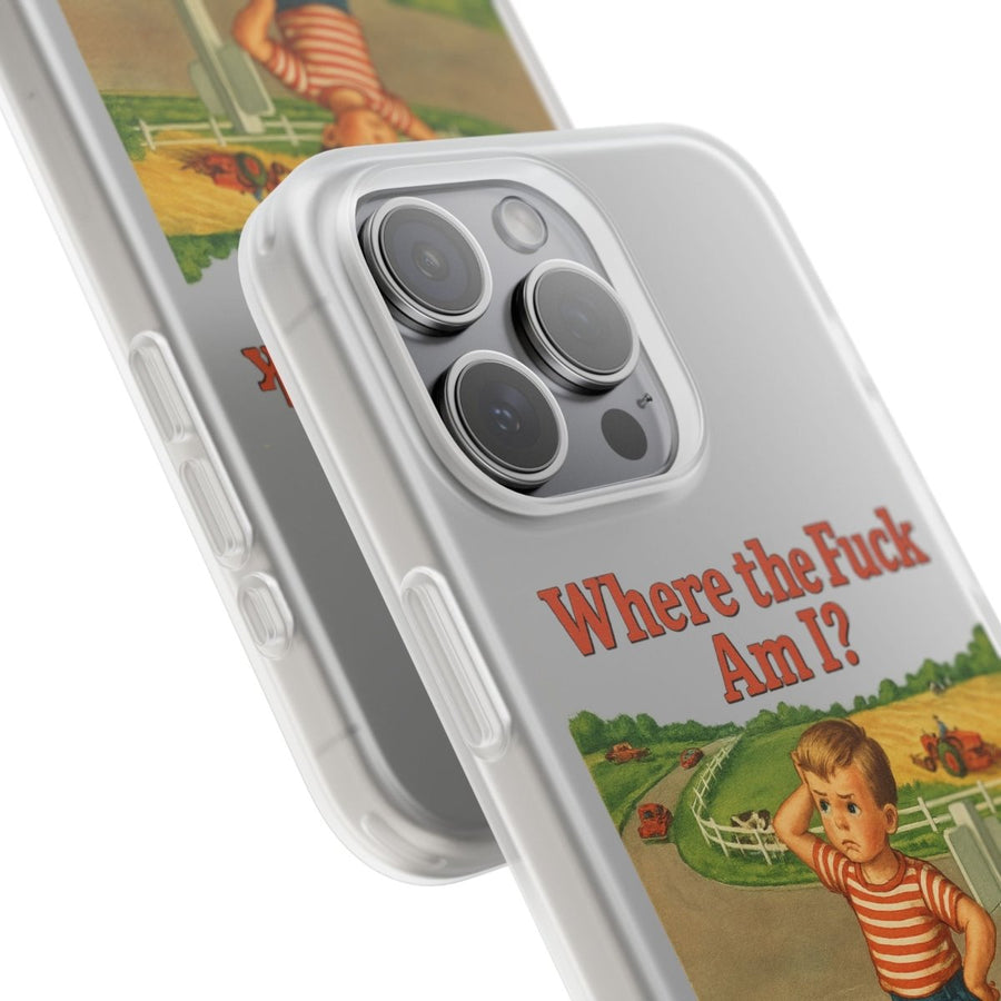 Where the Fuck Am I? Handyhülle – Retro-Meme Look mit maximaler Verwirrung-Phone Case-True Insights