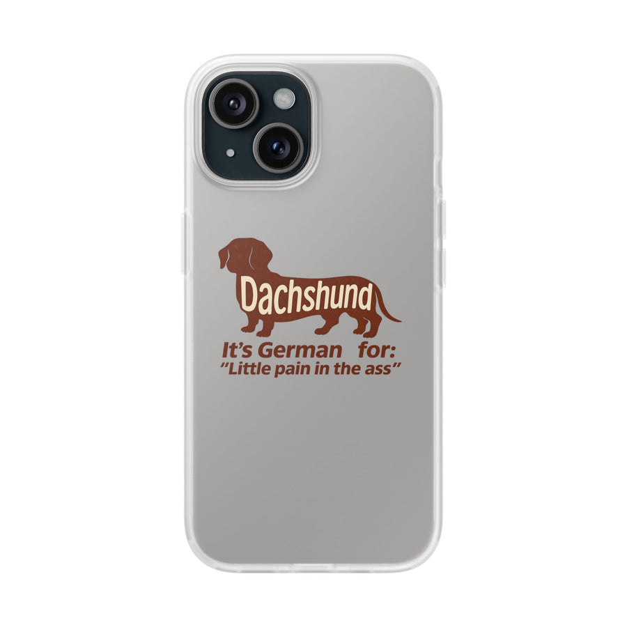 True Insights Handyhülle Dackel Little Pain in the Ass lustiges Geschenk für iPhone 15
