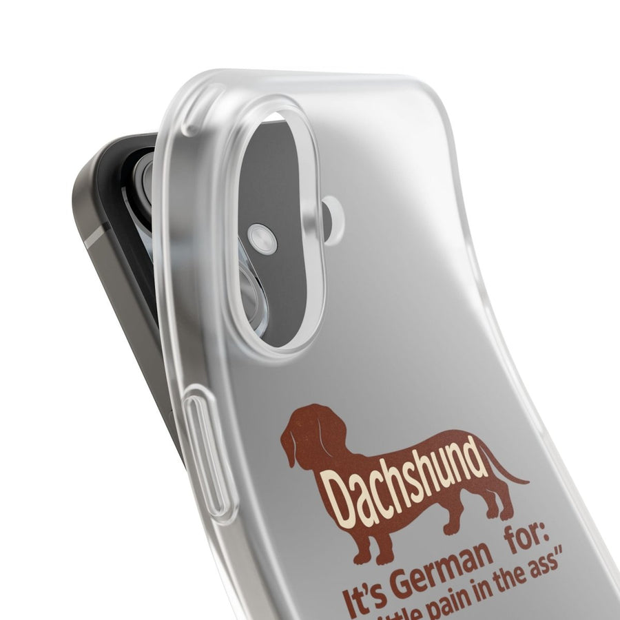 True Insights Handyhülle Dackel Little Pain in the Ass witziger Spruch für Dackelfans