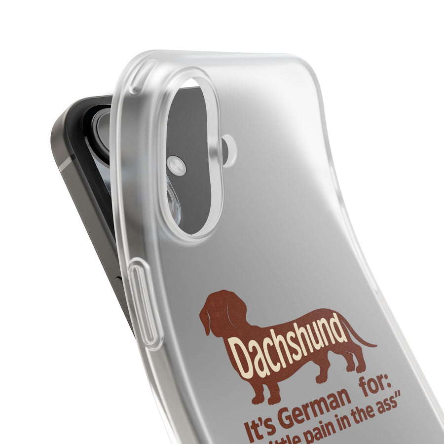 True Insights Handyhülle Dackel Little Pain in the Ass frecher Hund als lustiges Geschenk