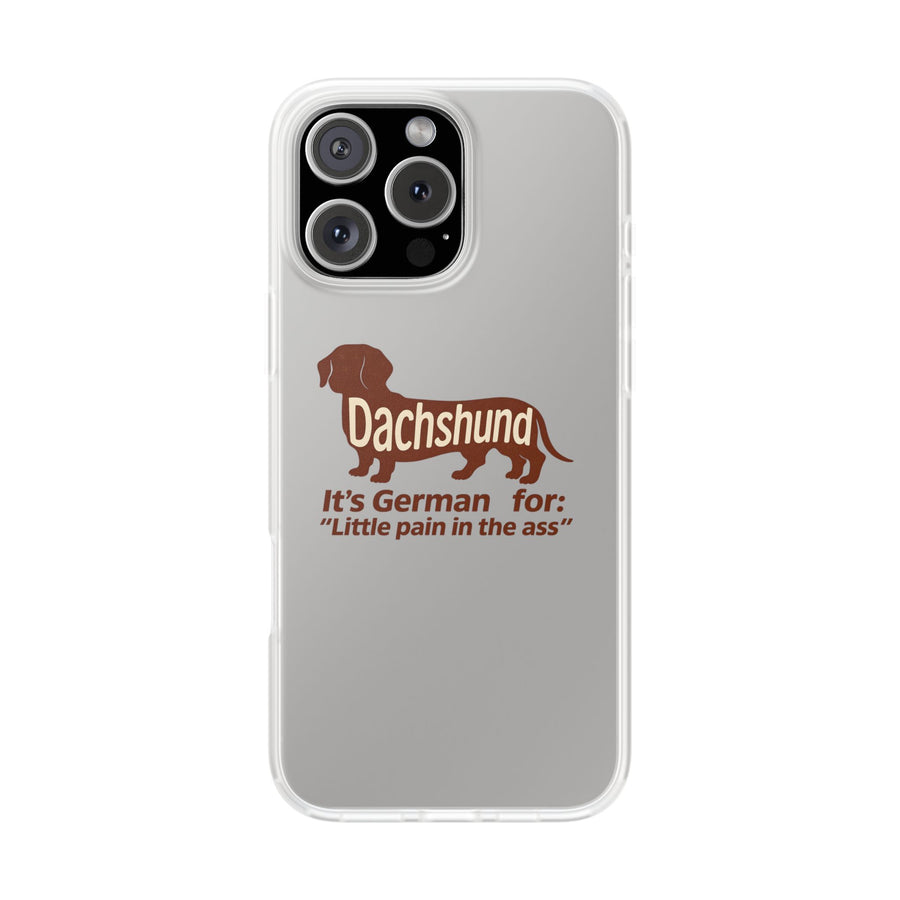 True Insights Handyhülle Dackel Little Pain in the Ass witziges Motiv für iPhone 16 Pro Max