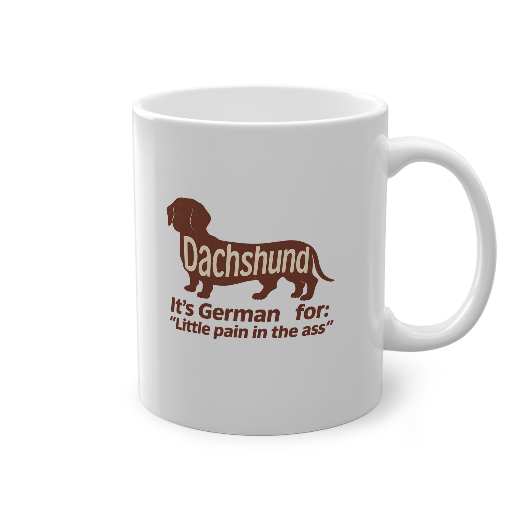 Witzige Dackel-Tasse – „Little Pain in the Ass“ weiß – Lustiges Mug | True Insights – Bild 2
