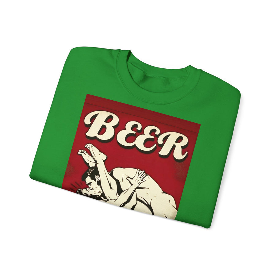 Funny retro beer sweatshirt – BEER - Helping Straight Guys Cross the Line Since 1862! Partywear statement