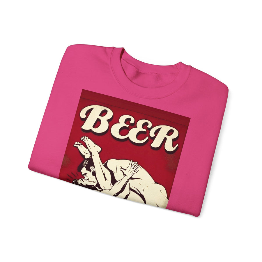 Funny retro beer sweatshirt – BEER - Helping Straight Guys Cross the Line Since 1862! Partywear statement