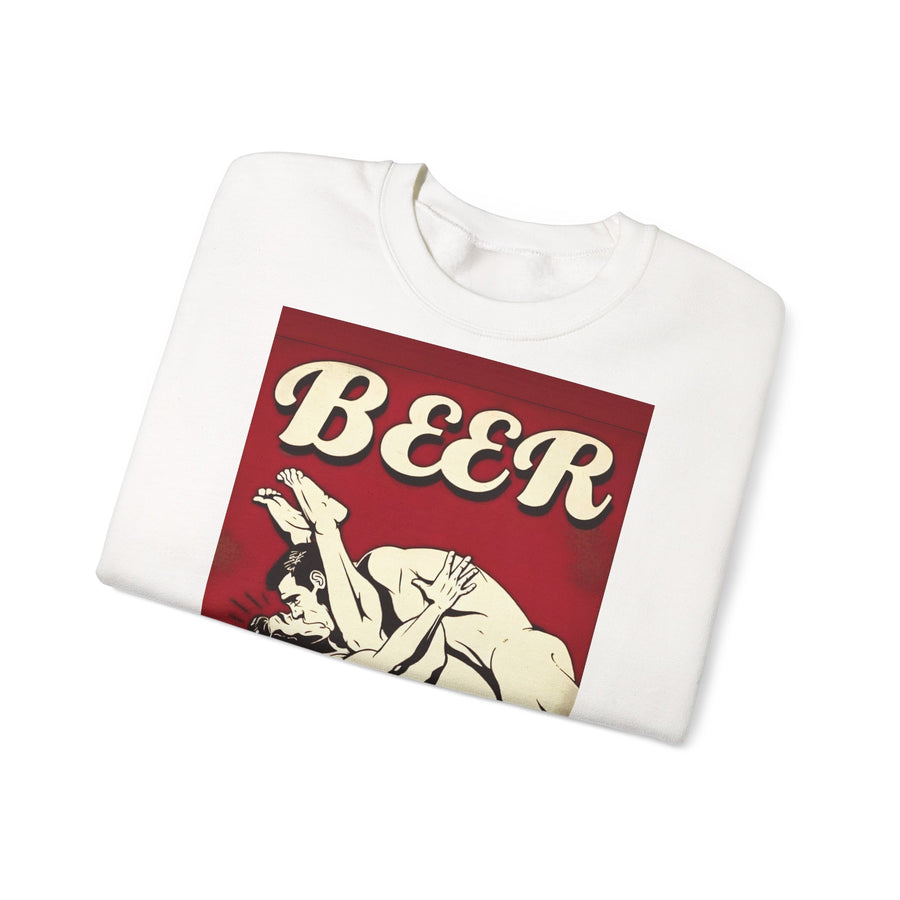 Funny retro beer sweatshirt – BEER - Helping Straight Guys Cross the Line Since 1862! Partywear statement