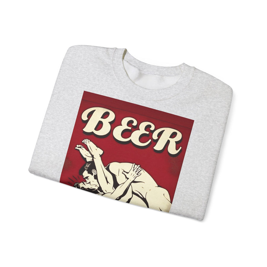 Funny retro beer sweatshirt – BEER - Helping Straight Guys Cross the Line Since 1862! Partywear statement