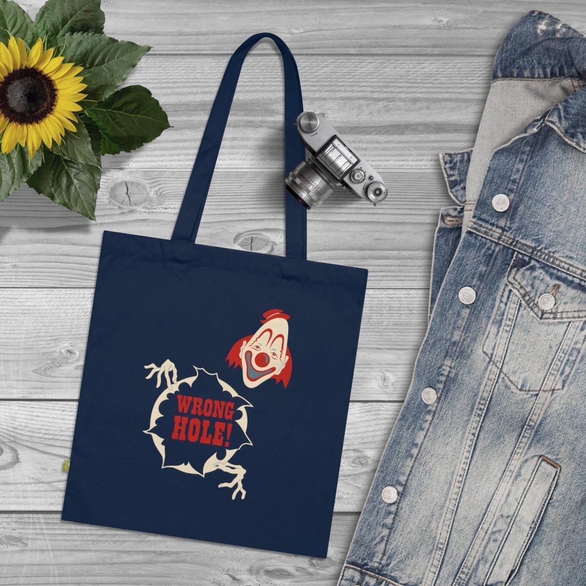 Wrong Hole! – Provokante Totebag mit Clown-Motiv-Bags-True Insights