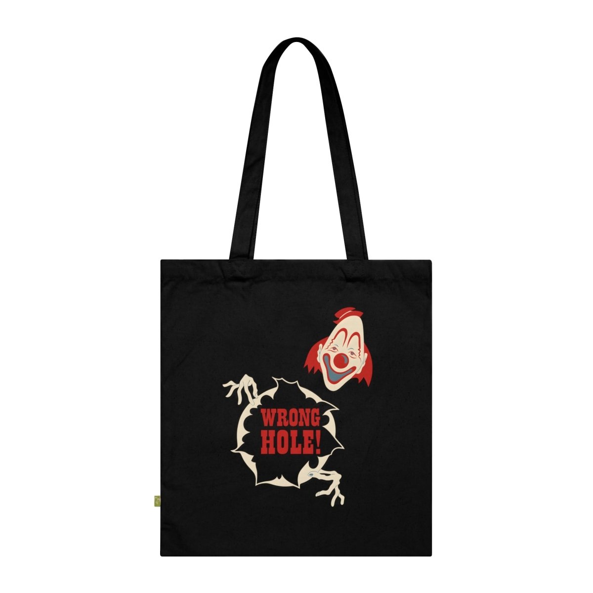 Wrong Hole! – Provokante Totebag mit Clown-Motiv-Bags-True Insights