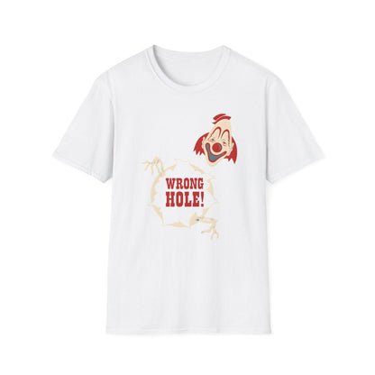 Wrong Hole! – Provokantes T-Shirt mit Clown und schwarzem Humor – Freches Satire-Design für mutige Statements | True Insights