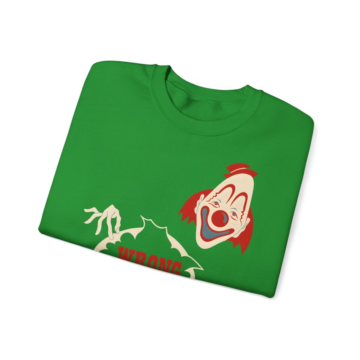 Sweatshirt – Wrong Hole! – Schwarzhumoriges Sweatshirt mit Clown-Design | True Insights Design mit Humor