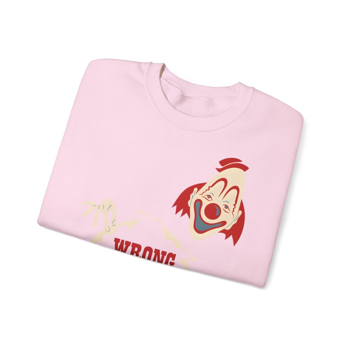 Sweatshirt – Wrong Hole! – Schwarzhumoriges Sweatshirt mit Clown-Design | True Insights Design mit Humor