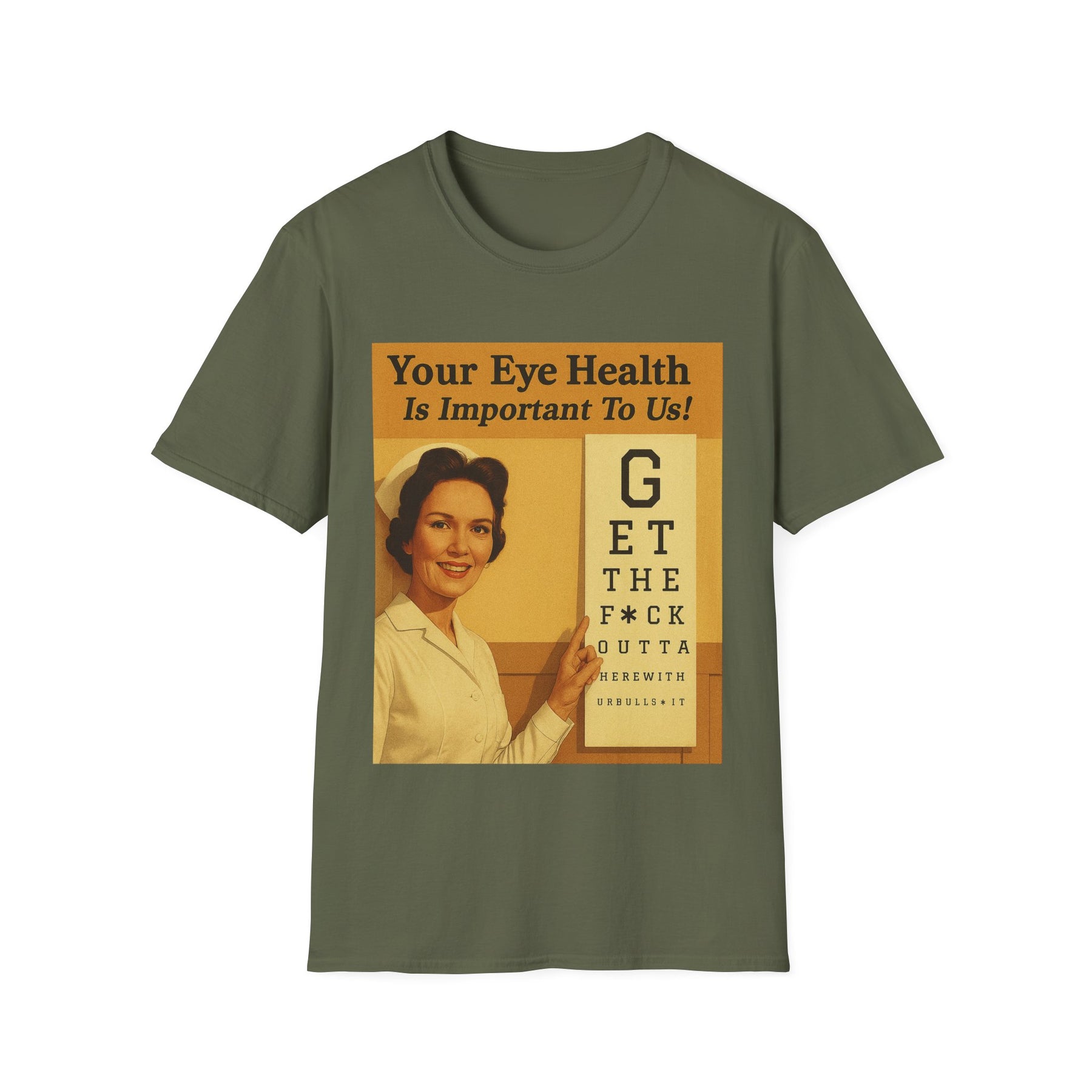 „Your Eye Health Is Important To Us“ – Satirisches T-Shirt im 50s-Style – Freches Satire-Design für mutige Statements | True Insights