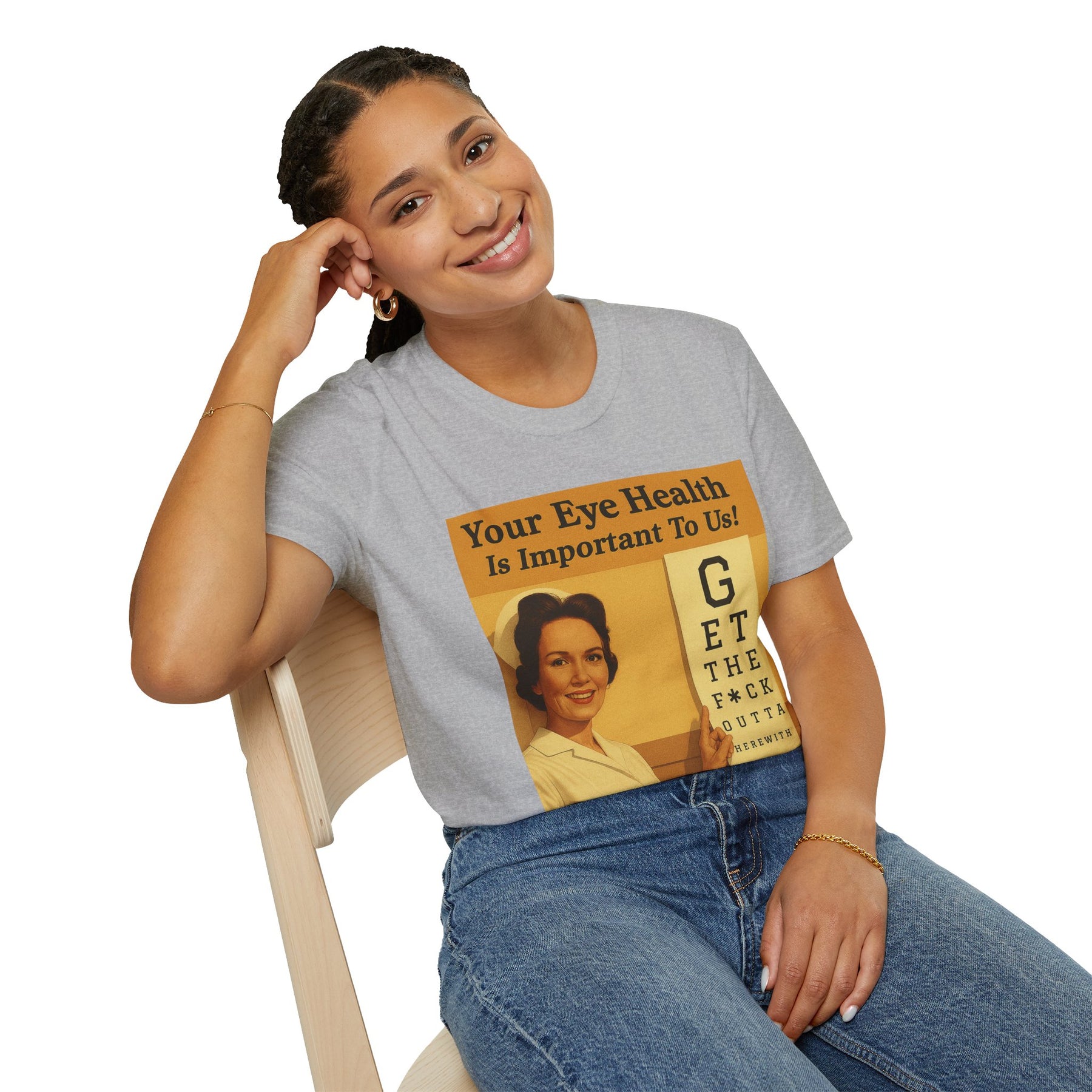 „Your Eye Health Is Important To Us“ – Satirisches T-Shirt im 50s-Style – Freches Satire-Design für mutige Statements | True Insights