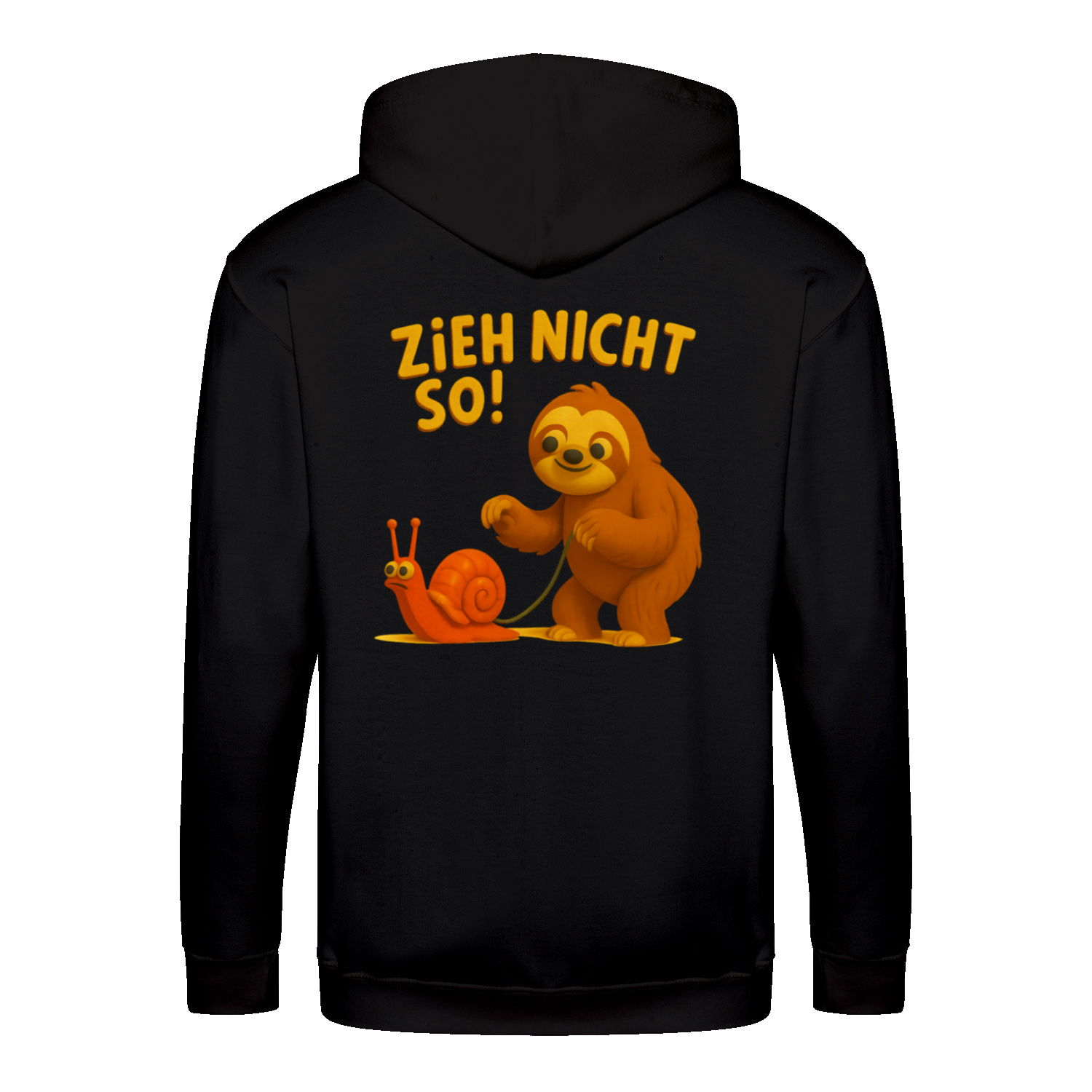 Zieh nicht so Zip Hoodie – Satirischer Cartoon-Hoodie mit Backprint | Streetwear mit Humor-Zip Hoodie-True Insights