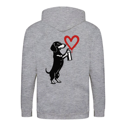 Zip Hoodie Dackel mir Spraydose-Zip Hoodie-True Insights