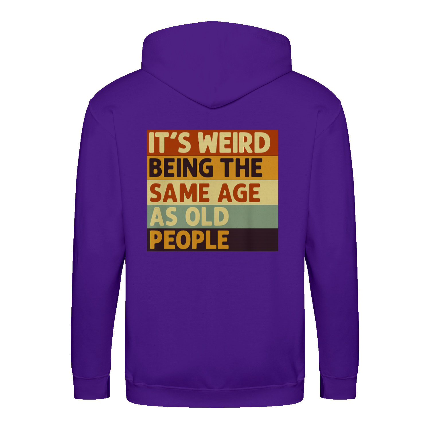 Zip Hoodie mit Spruch „It’s Weird Being the Same Age as Old People“ – Lustiger Kapuzenpullover mit Reißverschluss für Männer & Frauen-Zip Hoodie-True Insights