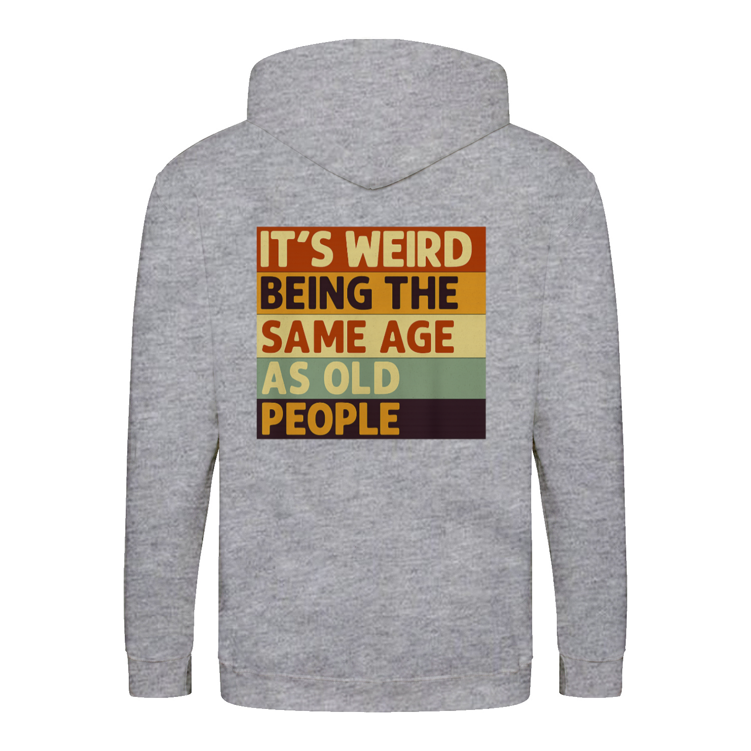 Zip Hoodie mit Spruch „It’s Weird Being the Same Age as Old People“ – Lustiger Kapuzenpullover mit Reißverschluss für Männer & Frauen-Zip Hoodie-True Insights
