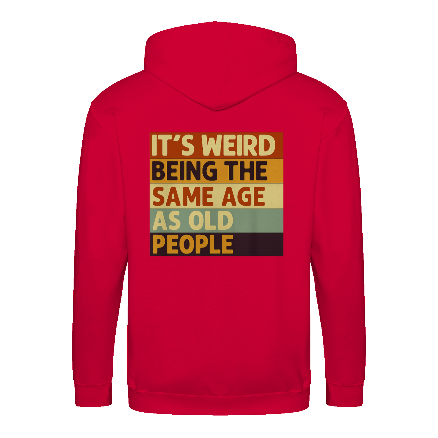 Zip Hoodie mit Spruch „It’s Weird Being the Same Age as Old People“ – Lustiger Kapuzenpullover mit Reißverschluss für Männer & Frauen-Zip Hoodie-True Insights