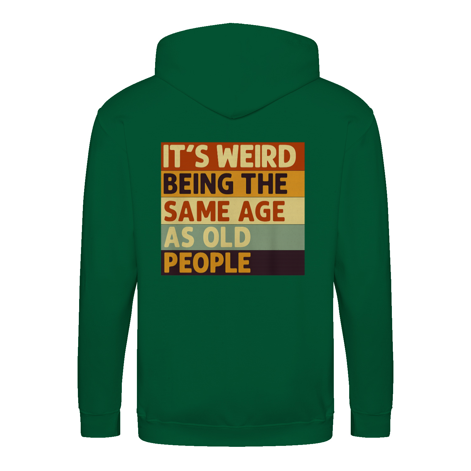 Zip Hoodie mit Spruch „It’s Weird Being the Same Age as Old People“ – Lustiger Kapuzenpullover mit Reißverschluss für Männer & Frauen-Zip Hoodie-True Insights