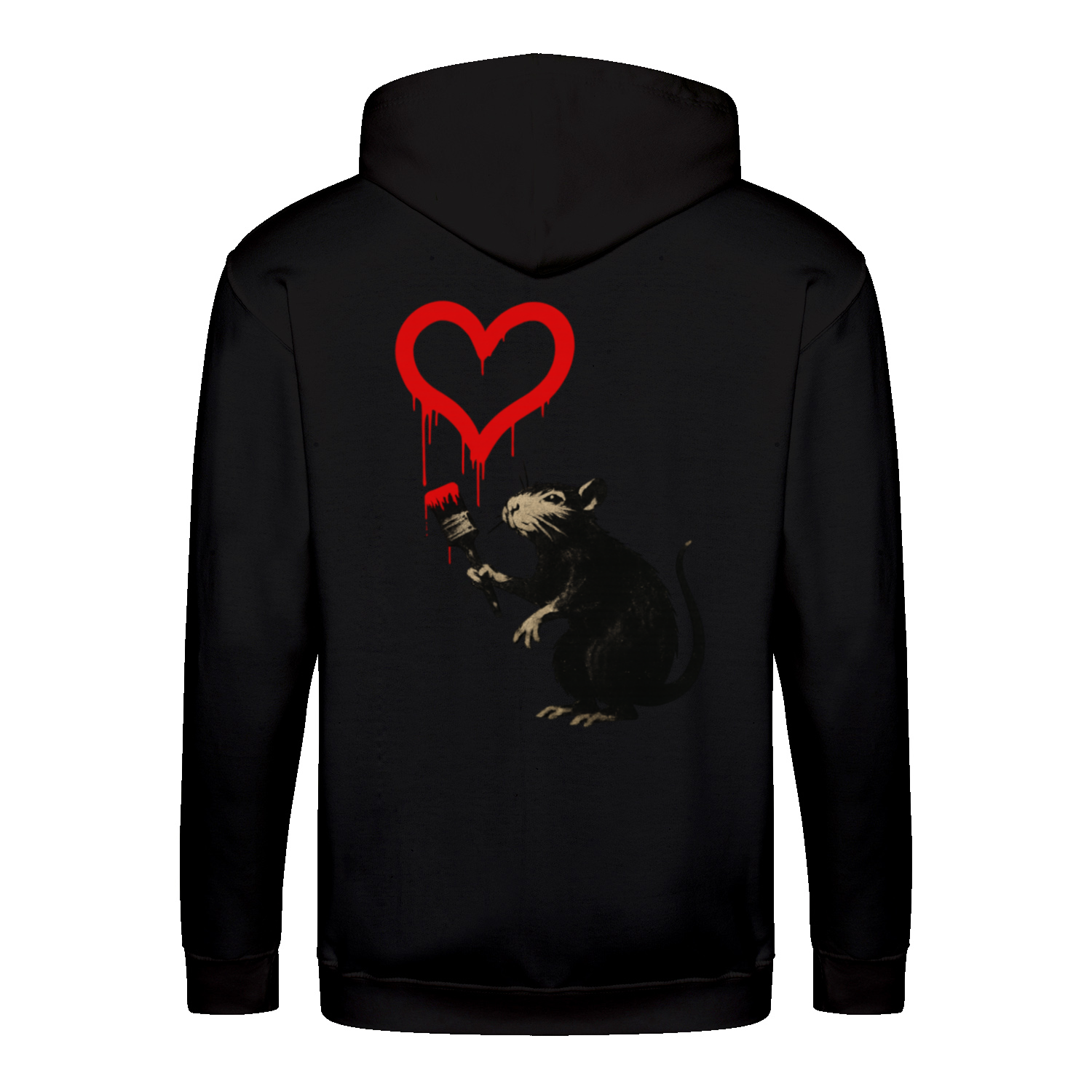 Zip Hoodie Ratte mit Herz – Urban Streetart Style-Zip Hoodie-True Insights