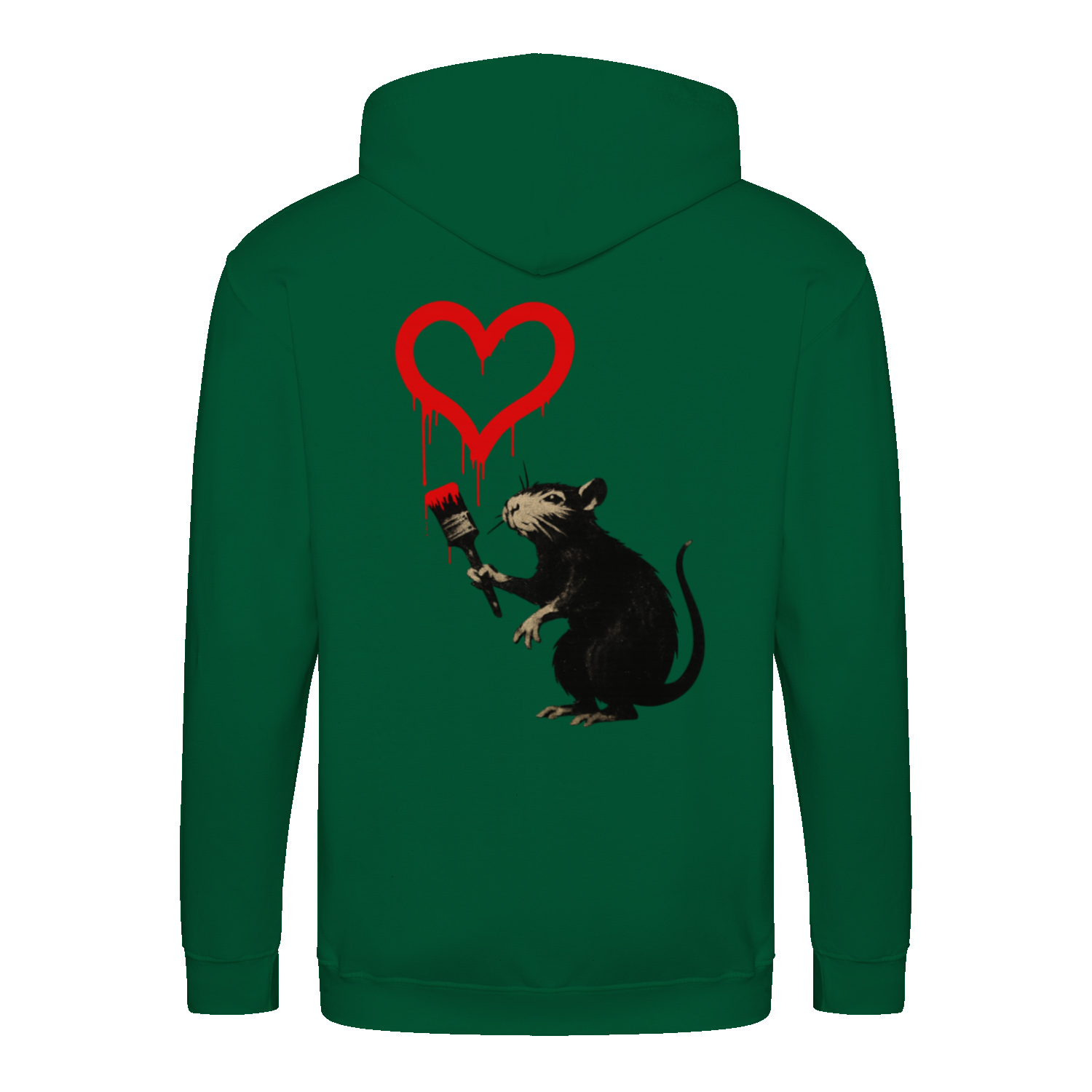 Zip Hoodie Ratte mit Herz – Urban Streetart Style-Zip Hoodie-True Insights