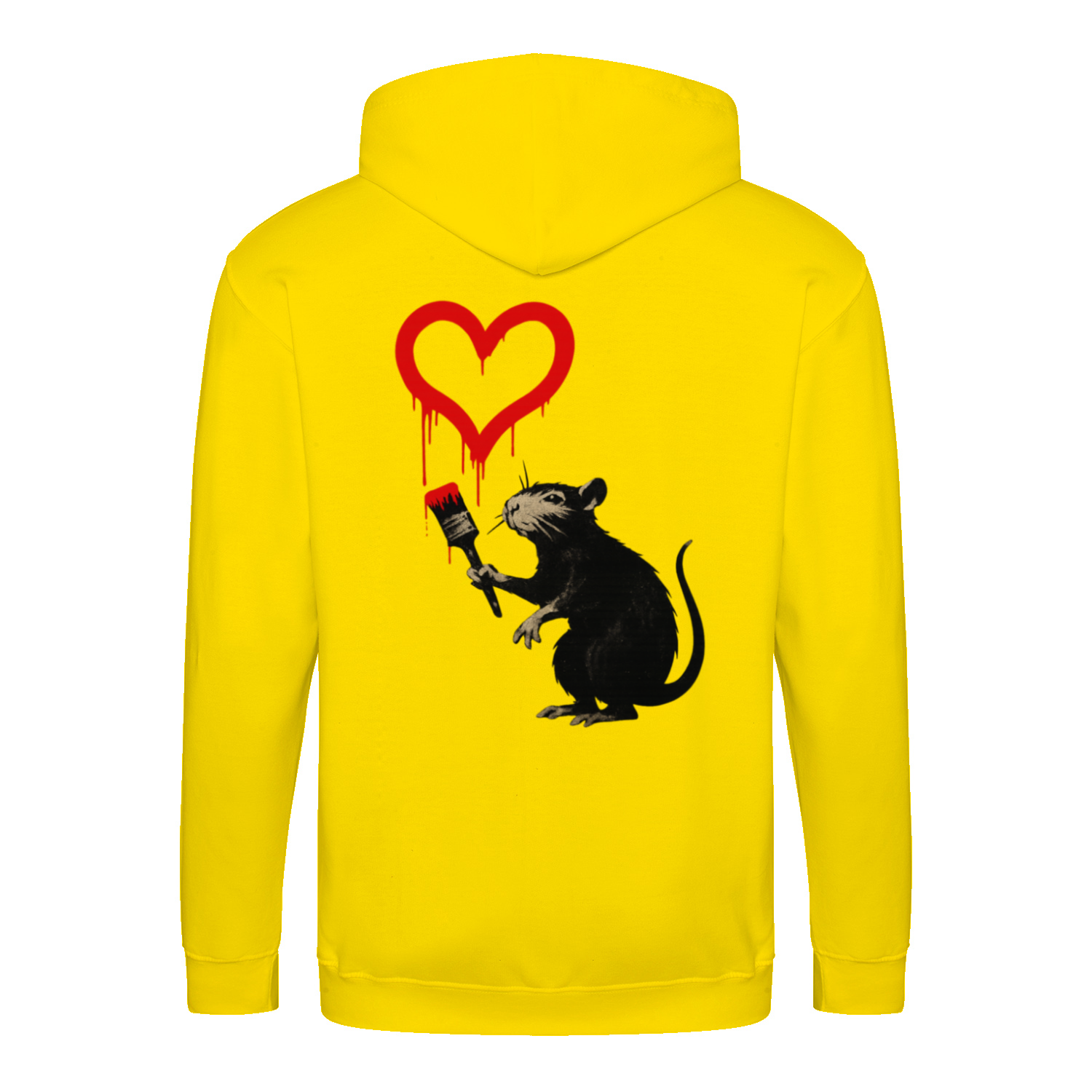 Zip Hoodie Ratte mit Herz – Urban Streetart Style-Zip Hoodie-True Insights