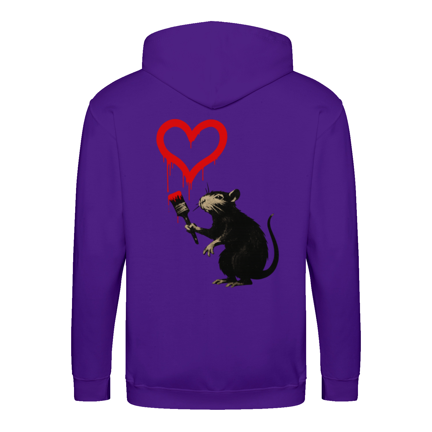 Zip Hoodie Ratte mit Herz – Urban Streetart Style-Zip Hoodie-True Insights