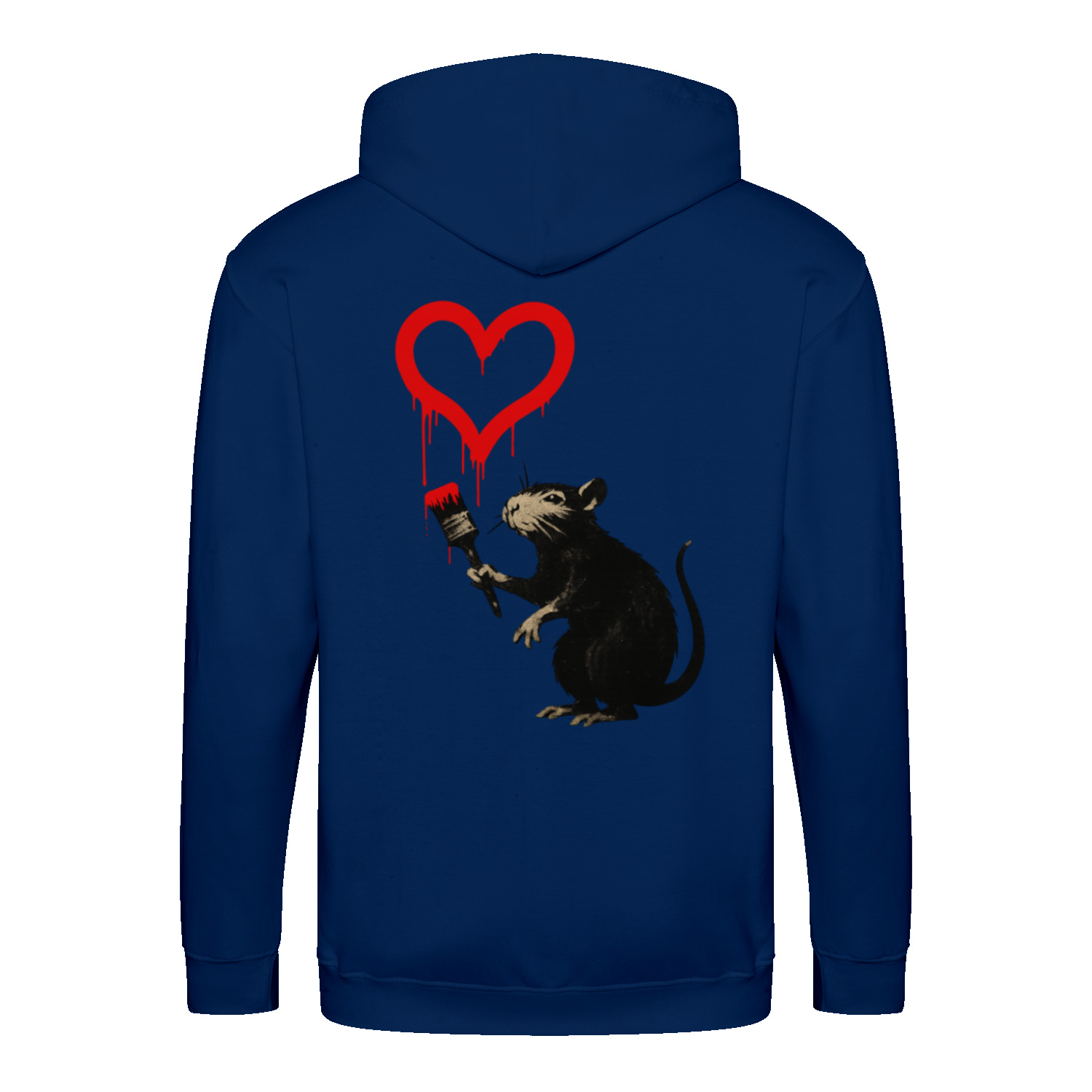 Zip Hoodie Ratte mit Herz – Urban Streetart Style-Zip Hoodie-True Insights