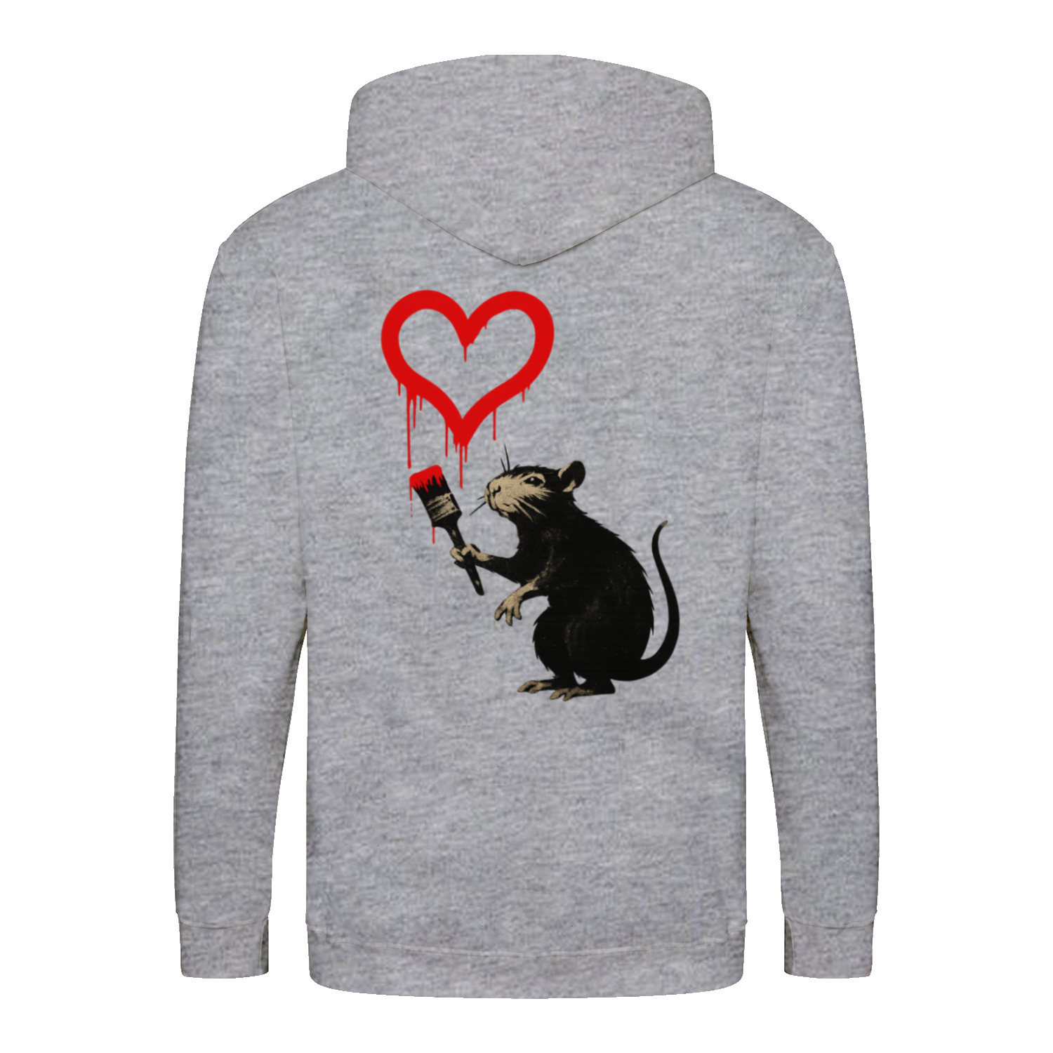Zip Hoodie Ratte mit Herz – Urban Streetart Style-Zip Hoodie-True Insights